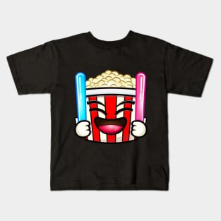 Popcorn with glow sticks Kids T-Shirt